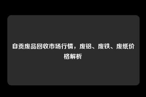 自贡废品回收市场行情，废铝、废铁、废纸价格解析